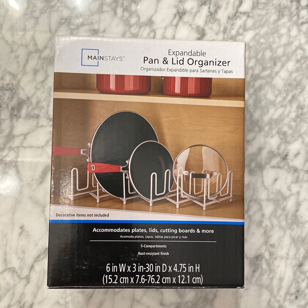 Expandable Pan & Lid Organizer. BNWT